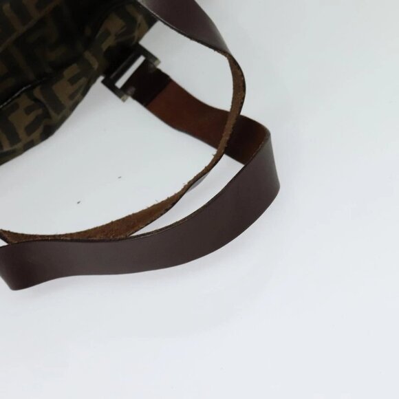 FENDI Zucca Canvas Hand Bag Black Brown Auth ar13658 - Picture 8 of 16